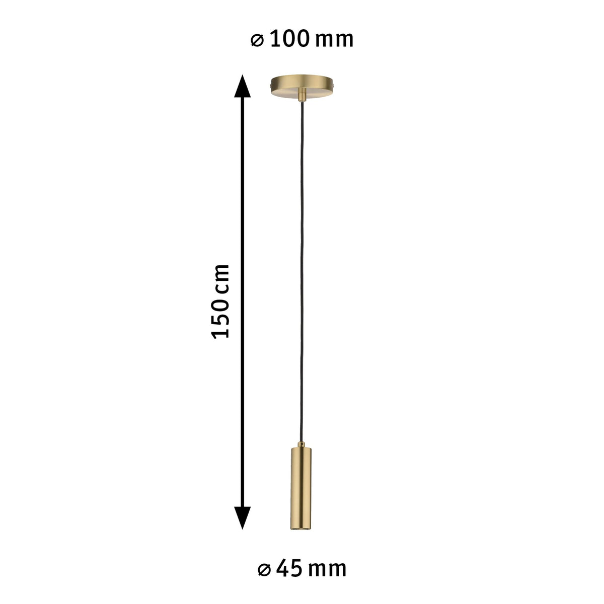 Paulmann Pendelleuchte Neordic Kine E27 max. 1x20W Messing gebürstet