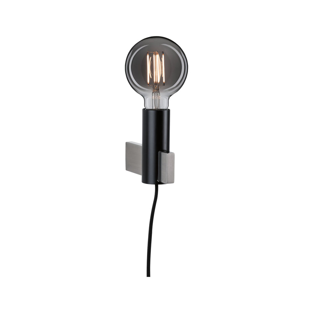 Paulmann Neordic Aik Wandleuchte max.1x20W E27 Schwarz 230V Metall