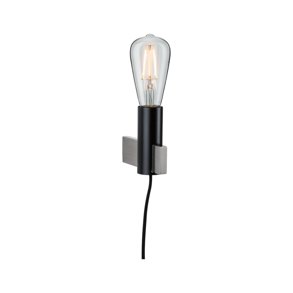 Paulmann Neordic Aik Wandleuchte max.1x20W E27 Schwarz 230V Metall