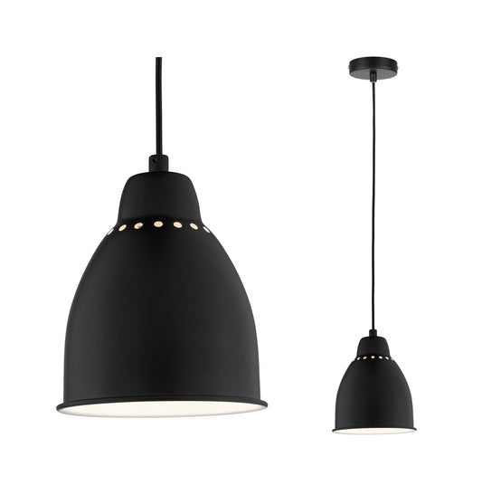 Paulmann Neordic Hilla Pendelleuchte max. 1x40W E27 Schwarz 230V Metall