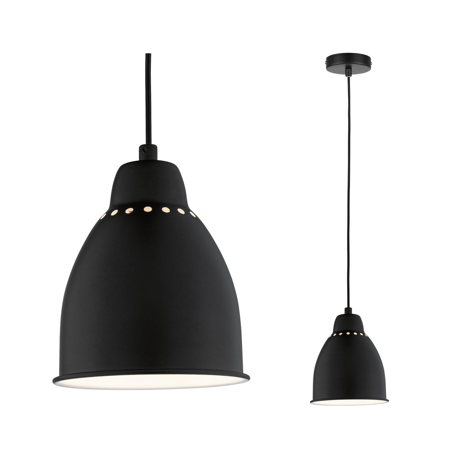 Paulmann Neordic Hilla Pendelleuchte max. 1x40W E27 Schwarz 230V Metall
