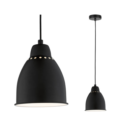 Paulmann Neordic Hilla Pendelleuchte max. 1x40W E27 Schwarz 230V Metall