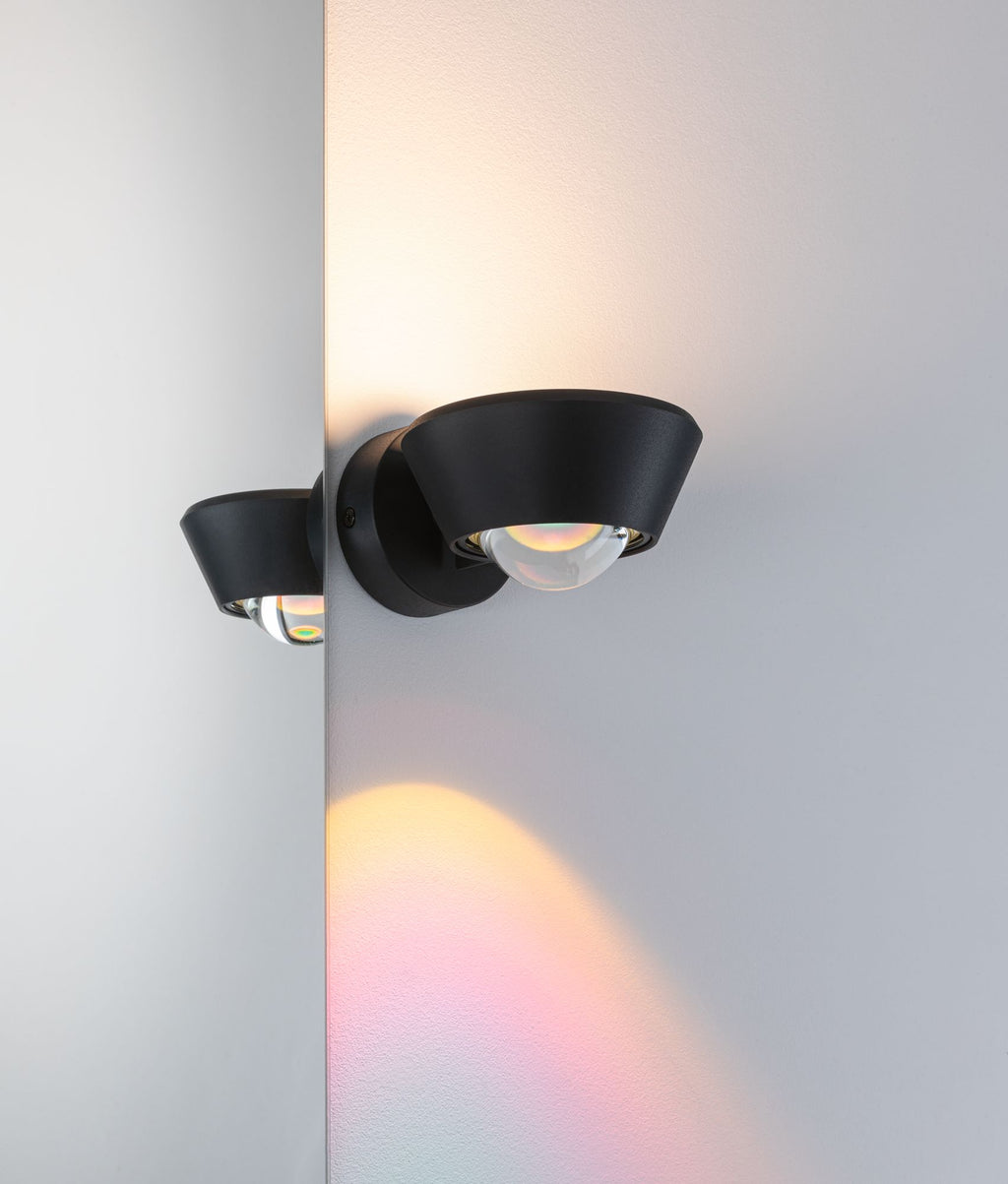Paulmann LED Wandleuchte Sabik IP44 1x9W  Schwarz ohne Leuchtmittel