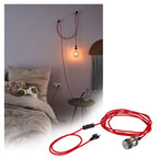 Paulmann Pendelleuchte Neordic Eldar inkl. Eurostecker E27 max. 1x20W Rot/Brüniert