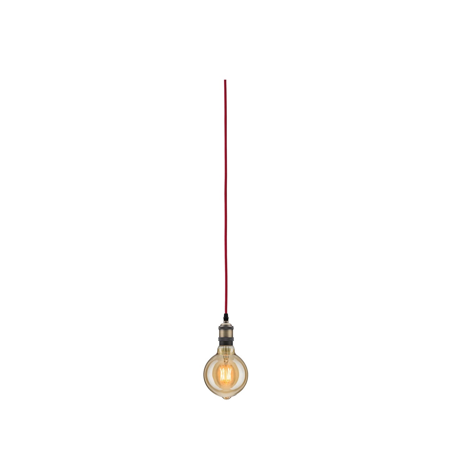 Paulmann Pendelleuchte Neordic Eldar inkl. Eurostecker E27 max. 1x20W Rot/Brüniert