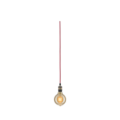 Paulmann Pendelleuchte Neordic Eldar inkl. Eurostecker E27 max. 1x20W Rot/Brüniert
