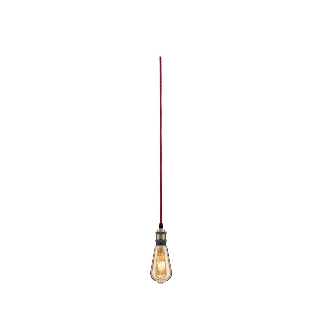Paulmann Pendelleuchte Neordic Eldar inkl. Eurostecker E27 max. 1x20W Rot/Brüniert