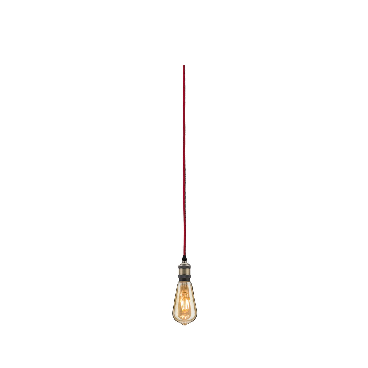 Paulmann Pendelleuchte Neordic Eldar inkl. Eurostecker E27 max. 1x20W Rot/Brüniert
