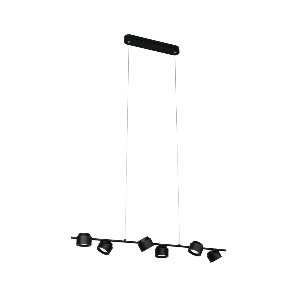 Paulmann LED Pendelleuchte Puric Pane    2700K 6x350lm 6x4,5W Schwarz dimmbar