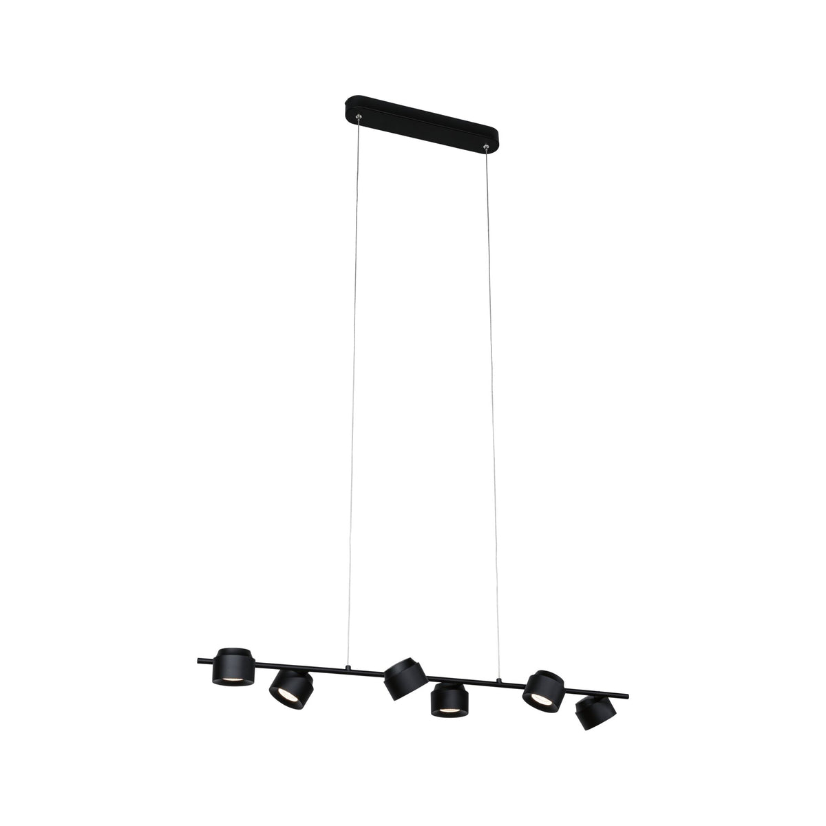Paulmann LED Pendelleuchte Puric Pane    2700K 6x350lm 6x4,5W Schwarz dimmbar