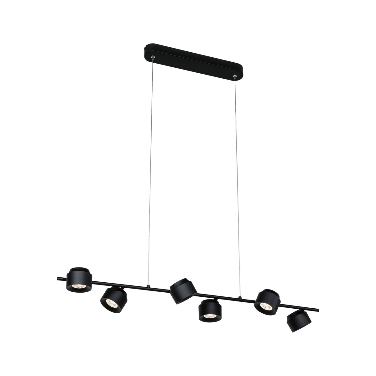 Paulmann LED Pendelleuchte Puric Pane    2700K 6x350lm 6x4,5W Schwarz dimmbar
