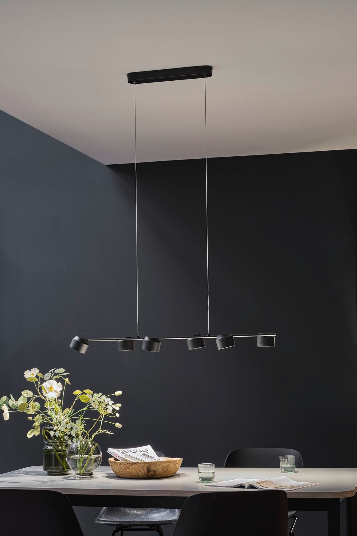 Paulmann LED Pendelleuchte Puric Pane    2700K 6x350lm 6x4,5W Schwarz dimmbar