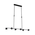 Paulmann LED Pendelleuchte Puric Pane Effect   2700K 600lm / 400lm 6x6,5 / 1x4,5W Schwarz dimmbar