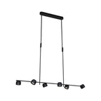 Paulmann LED Pendelleuchte Puric Pane Effect   2700K 600lm / 400lm 6x6,5 / 1x4,5W Schwarz dimmbar