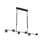 Paulmann LED Pendelleuchte Puric Pane Effect   2700K 600lm / 400lm 6x6,5 / 1x4,5W Schwarz dimmbar
