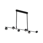 Paulmann LED Pendelleuchte Puric Pane Effect   2700K 600lm / 400lm 6x6,5 / 1x4,5W Schwarz dimmbar