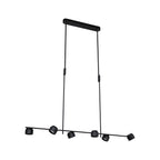 Paulmann LED Pendelleuchte Puric Pane Effect   2700K 600lm / 400lm 6x6,5 / 1x4,5W Schwarz dimmbar