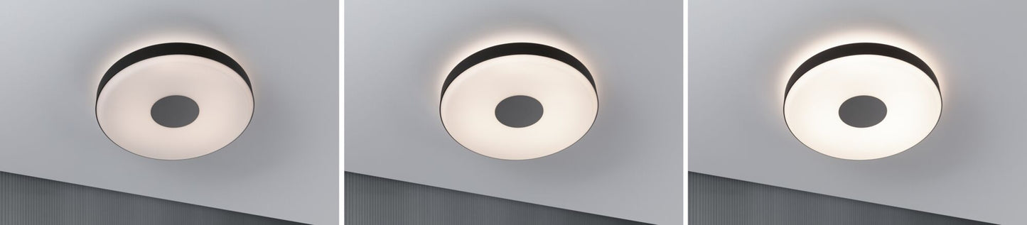 Paulmann LED Deckenleuchte Puric Pane Effect Smart Home Zigbee    2700K 200lm / 1.900lm 230V 16 / 1x1,5W dimmbar Schwarz,Grau