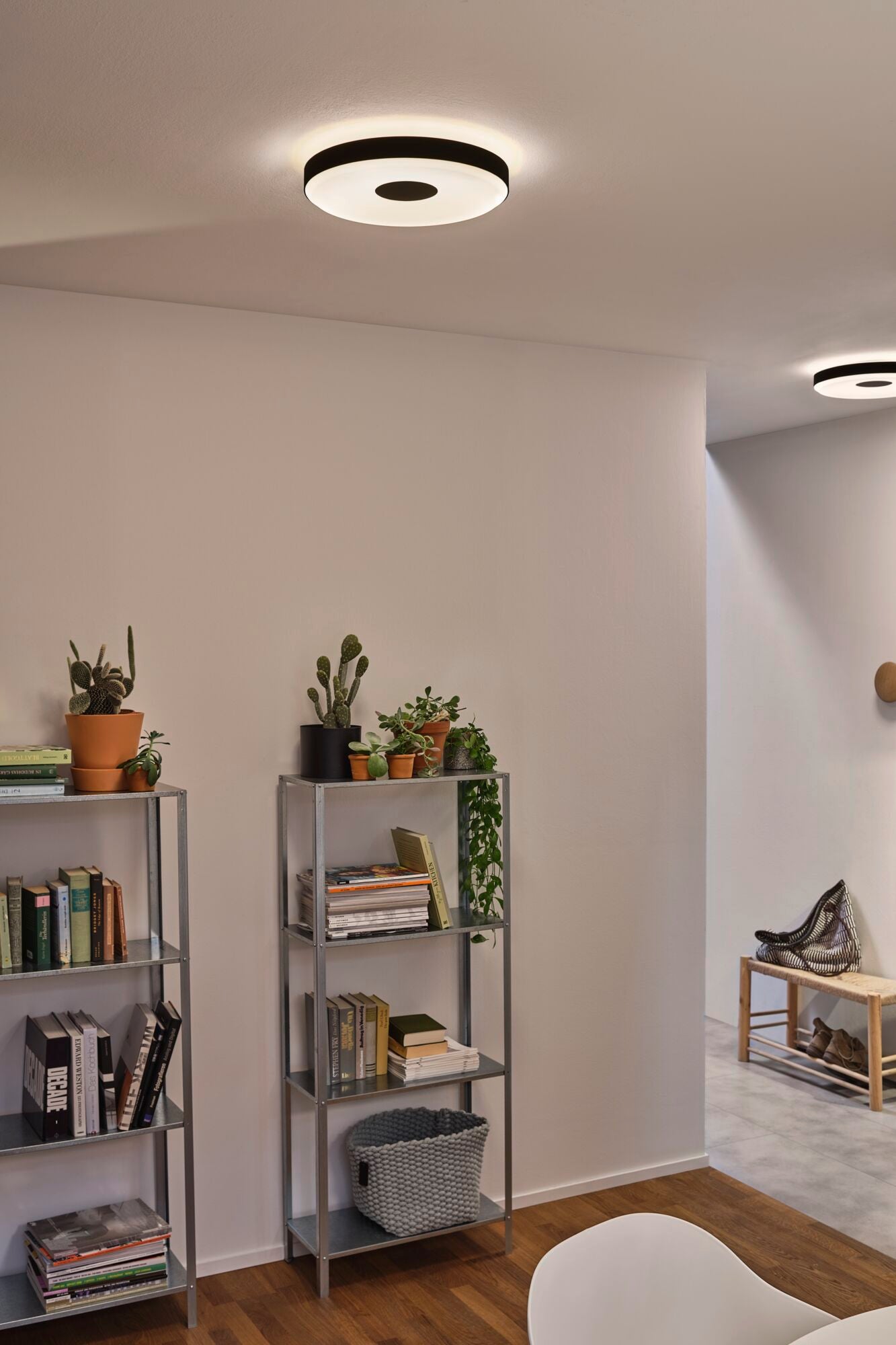 Paulmann LED Deckenleuchte Puric Pane Effect Smart Home Zigbee    2700K 200lm / 1.900lm 230V 16 / 1x1,5W dimmbar Schwarz,Grau