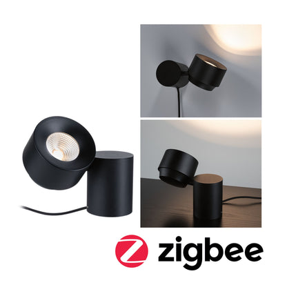 Paulmann Tischleuchte Puric Pane  Smart Home Zigbee   2700K 300lm 3W Schwarz