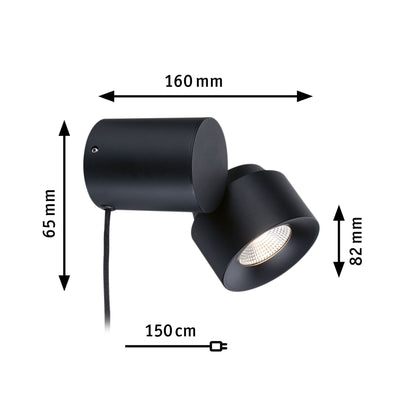 Paulmann Tischleuchte Puric Pane  Smart Home Zigbee   2700K 300lm 3W Schwarz