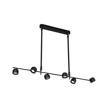 Paulmann LED Pendelleuchte Puric Pane Effect   2700K 600lm / 300lm 6x6 / 1x3W Schwarz dimmbar