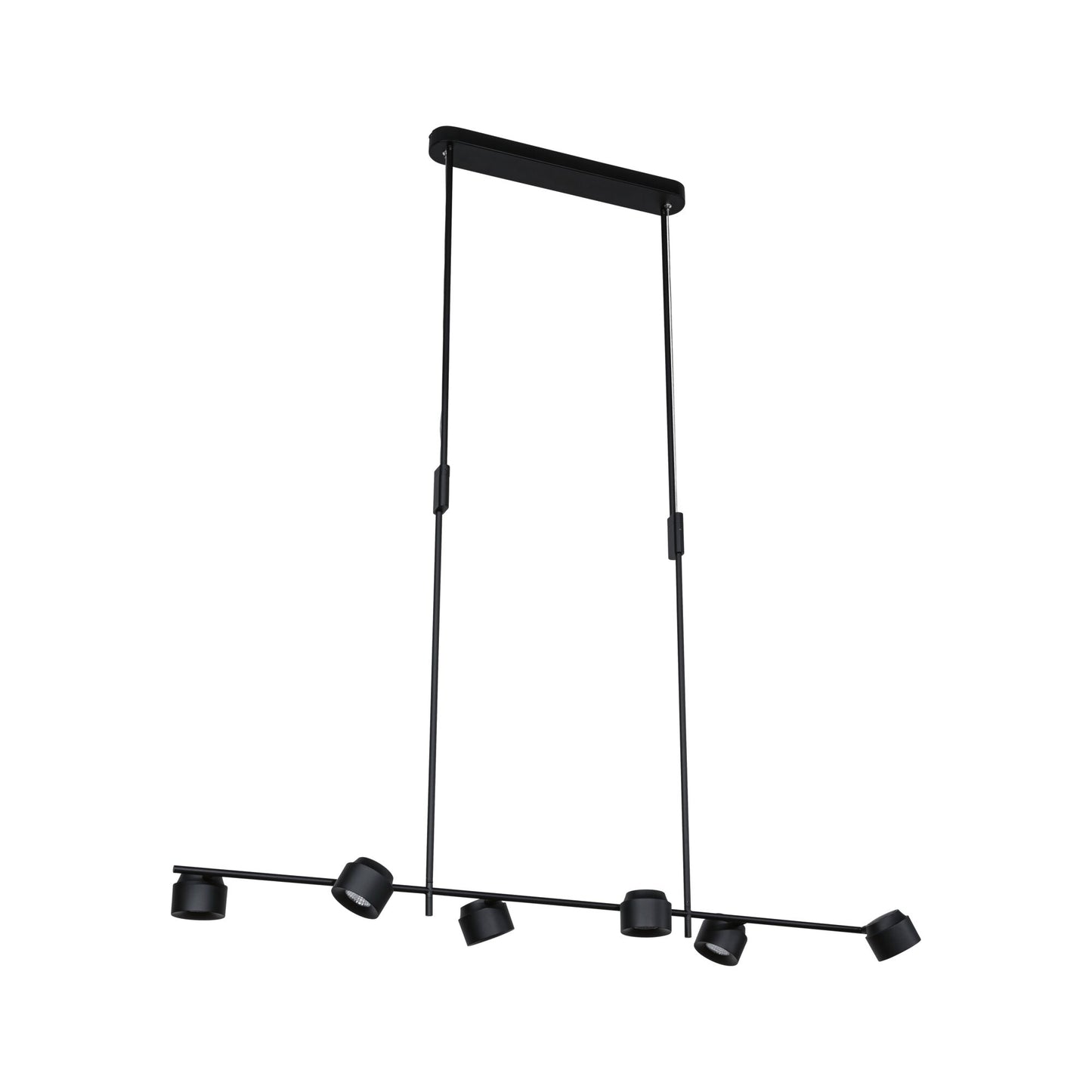 Paulmann LED Pendelleuchte Puric Pane Effect   2700K 600lm / 300lm 6x6 / 1x3W Schwarz dimmbar