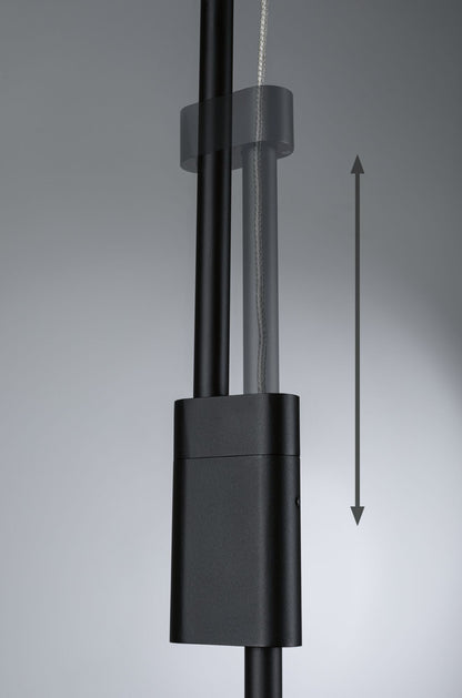 Paulmann LED Pendelleuchte Puric Pane Effect   2700K 600lm / 300lm 6x6 / 1x3W Schwarz dimmbar