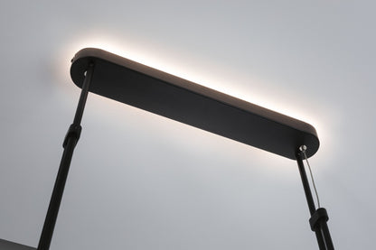 Paulmann LED Pendelleuchte Puric Pane Effect   2700K 600lm / 300lm 6x6 / 1x3W Schwarz dimmbar