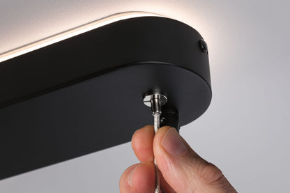 Paulmann LED Pendelleuchte Puric Pane Effect   2700K 600lm / 300lm 6x6 / 1x3W Schwarz dimmbar