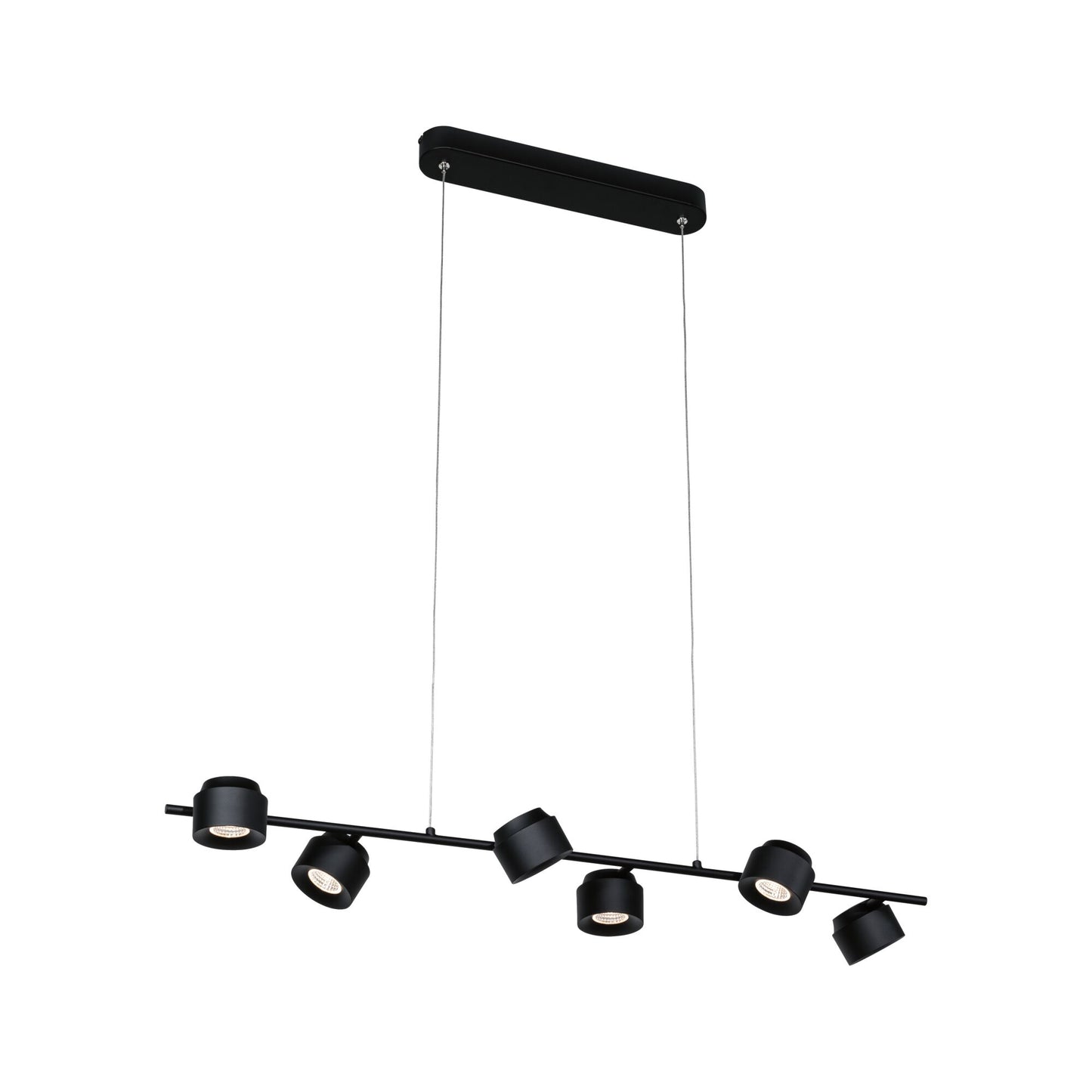 Paulmann LED Pendelleuchte Puric Pane    2700K 6x450lm 6x6W Schwarz dimmbar