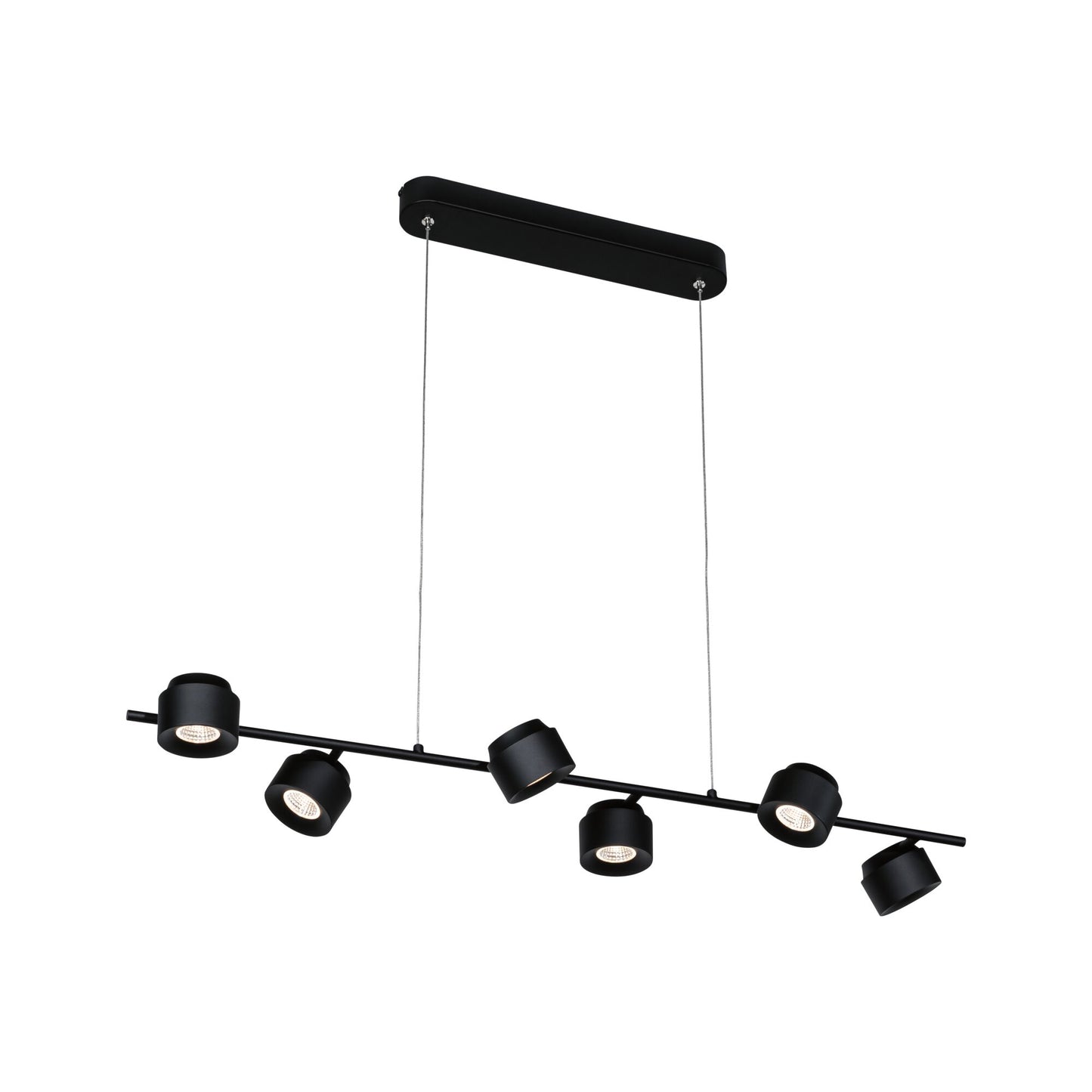 Paulmann LED Pendelleuchte Puric Pane    2700K 6x450lm 6x6W Schwarz dimmbar