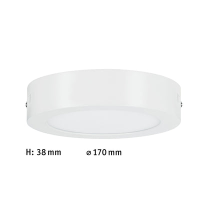 Paulmann LED Panel Carpo rund 170mm 10,2W 2.300K Weiß matt