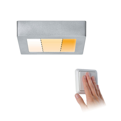 Paulmann WallCeiling Carpo LEDPanel WarmDim 170x170mm 10,2W Chrom m 230V Metall