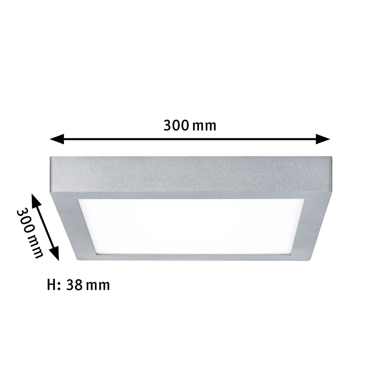 Paulmann LED Panel Carpo eckig 300x300mm 16W 2.300K Chrom matt