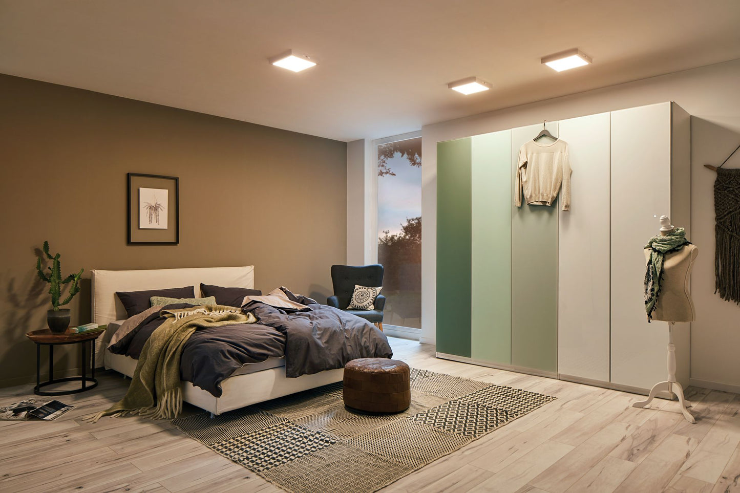 Paulmann WallCeiling Carpo LEDPanel WarmDim 400mm 21W Chrom m 230V Metall
