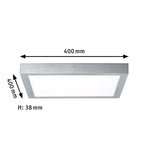 Paulmann LED Panel Carpo eckig 400x400mm 21W 2.300K Chrom matt
