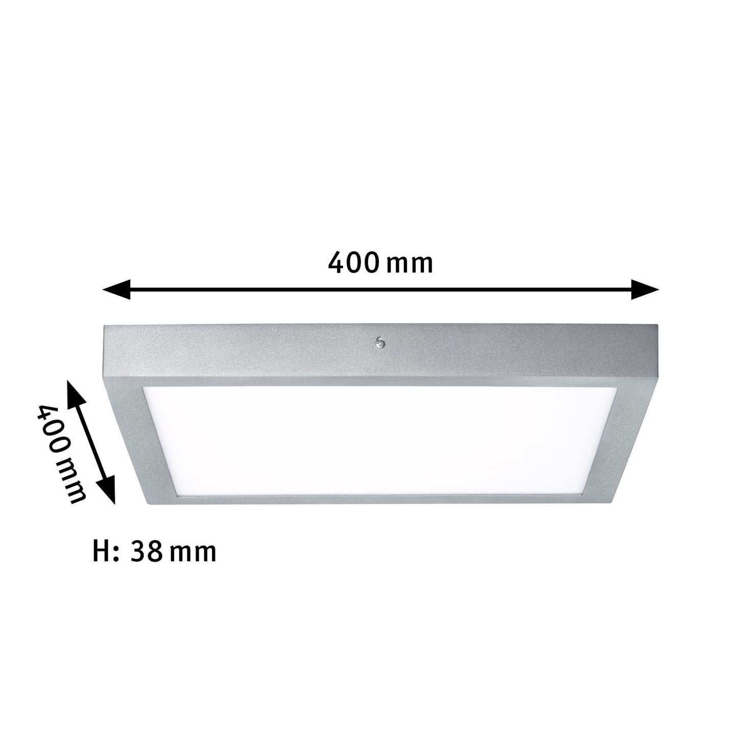 Paulmann LED Panel Carpo eckig 400x400mm 21W 2.300K Chrom matt