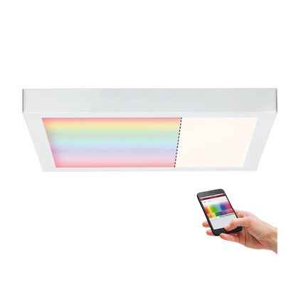 Paulmann WallCeiling Cesena ZB LEDPanel RGBW 400x400mm 22W Weiß m 230V Metall