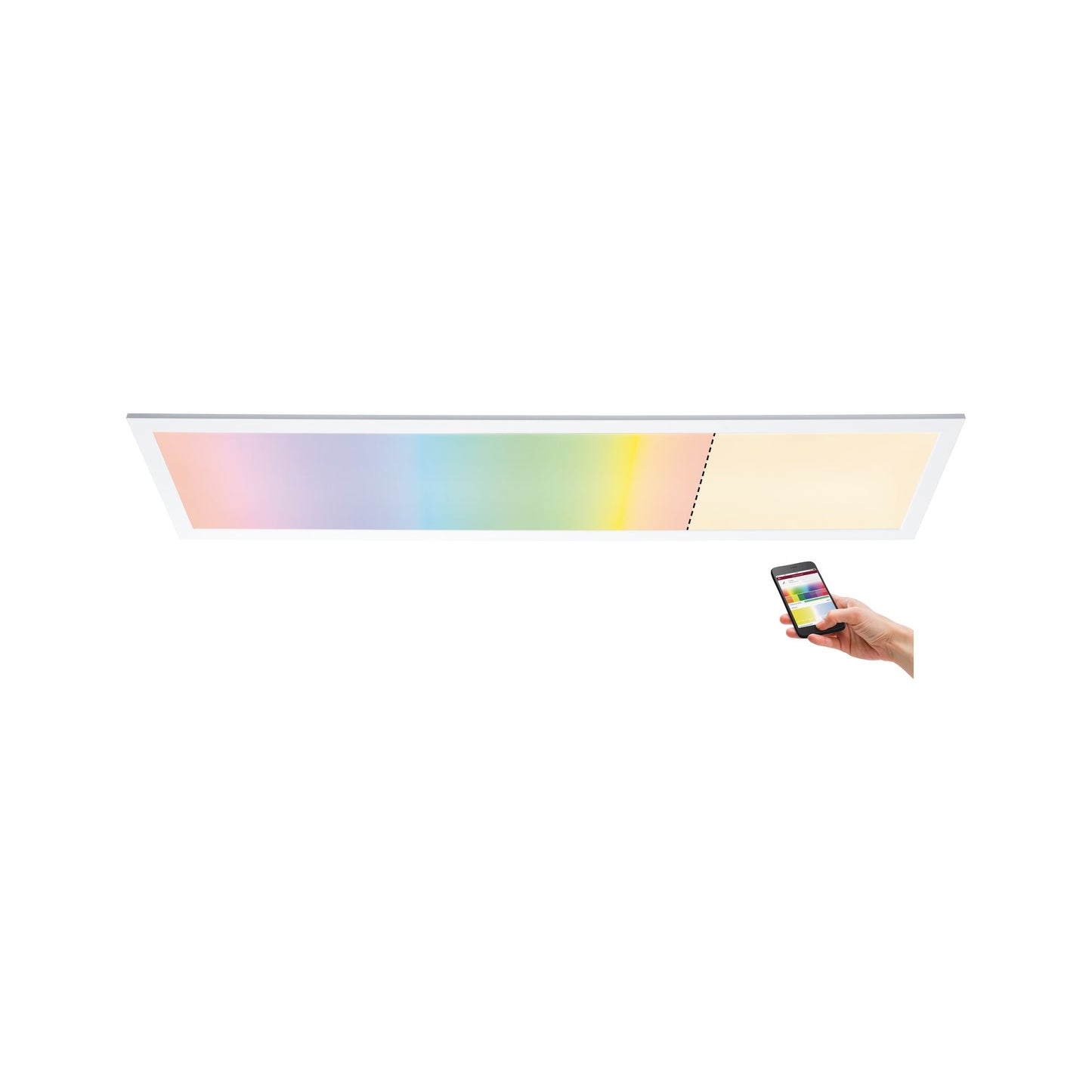 Paulmann Smart Home Zigbee LED Panel Amaris eckig 1.195x295mm 35W RGBW 2.700K Weiß matt