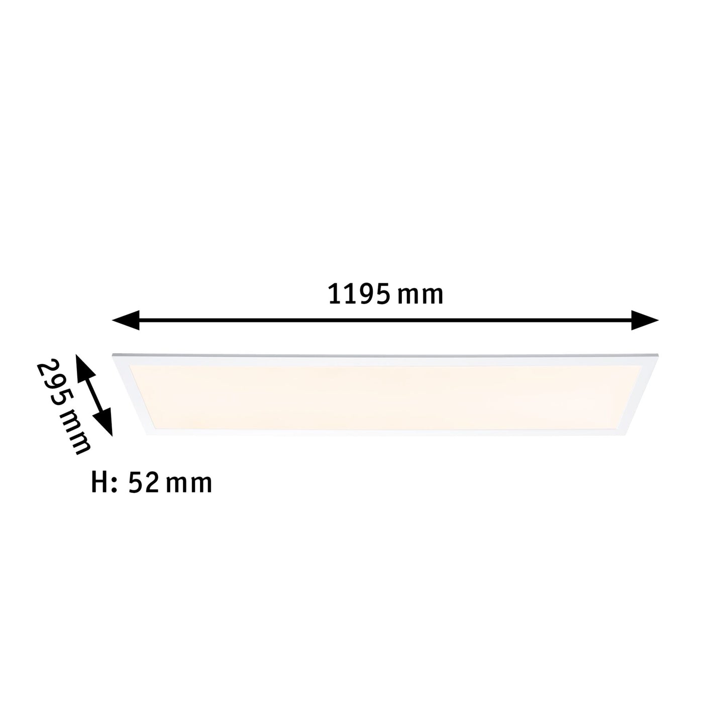 Paulmann Smart Home Zigbee LED Panel Amaris eckig 1.195x295mm 35W RGBW 2.700K Weiß matt