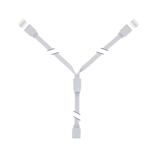 Paulmann MaxLED Y-Splitter 1 zu 2 Verteilung 30 cm Kunststoff Weiß