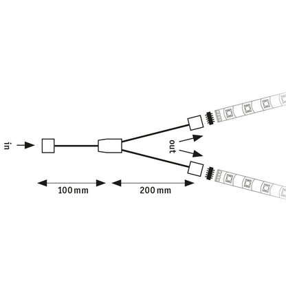 Paulmann MaxLED Y-Splitter 1 zu 2 Verteilung 30 cm Kunststoff Weiß