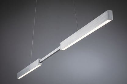 Paulmann Smart Home Zigbee LED Pendelleuchte Aptare incl. Fernbedienung Gent 18W Dimmbar Alu gebürstet Metall
