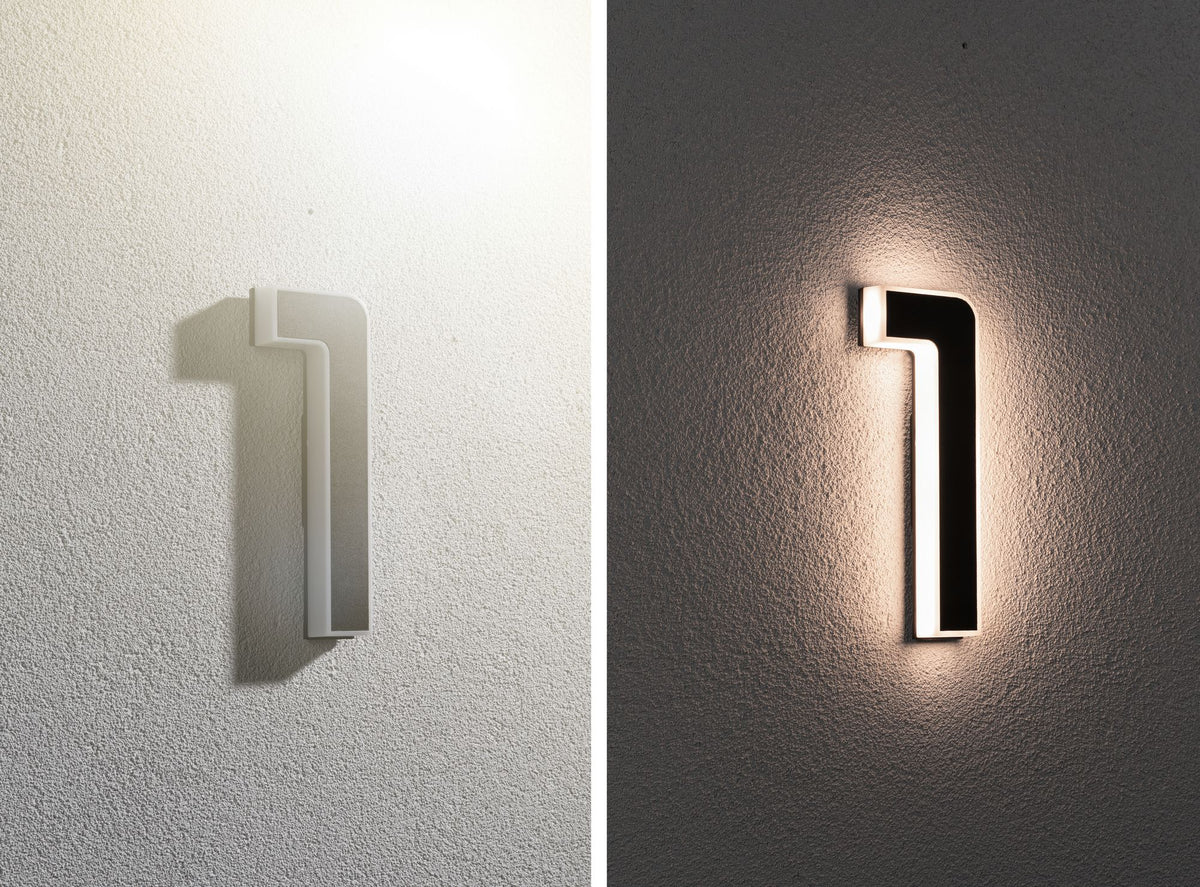 Paulmann Outdoor Solar Hausnummer 1 3000K IP44 Akku wechselbar