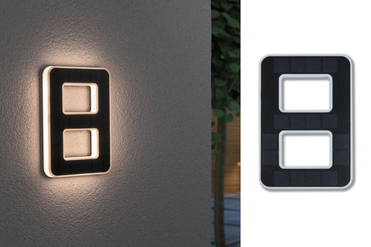 Paulmann Outdoor Solar Hausnummer 8 3000K IP44 Akku wechselbar