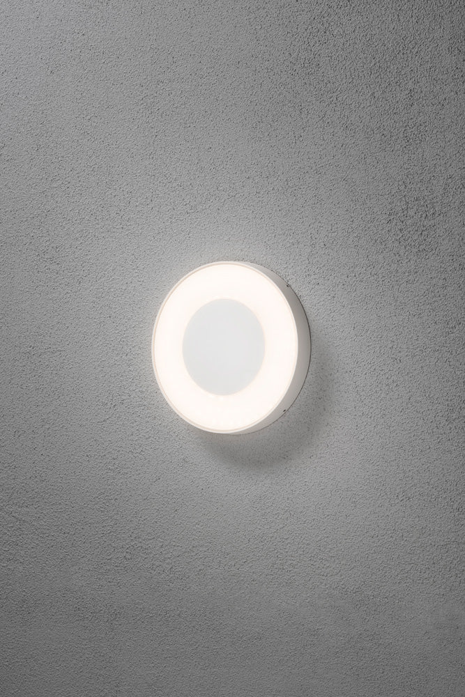 Konstsmide Carrara Wandleuchte weiss rund