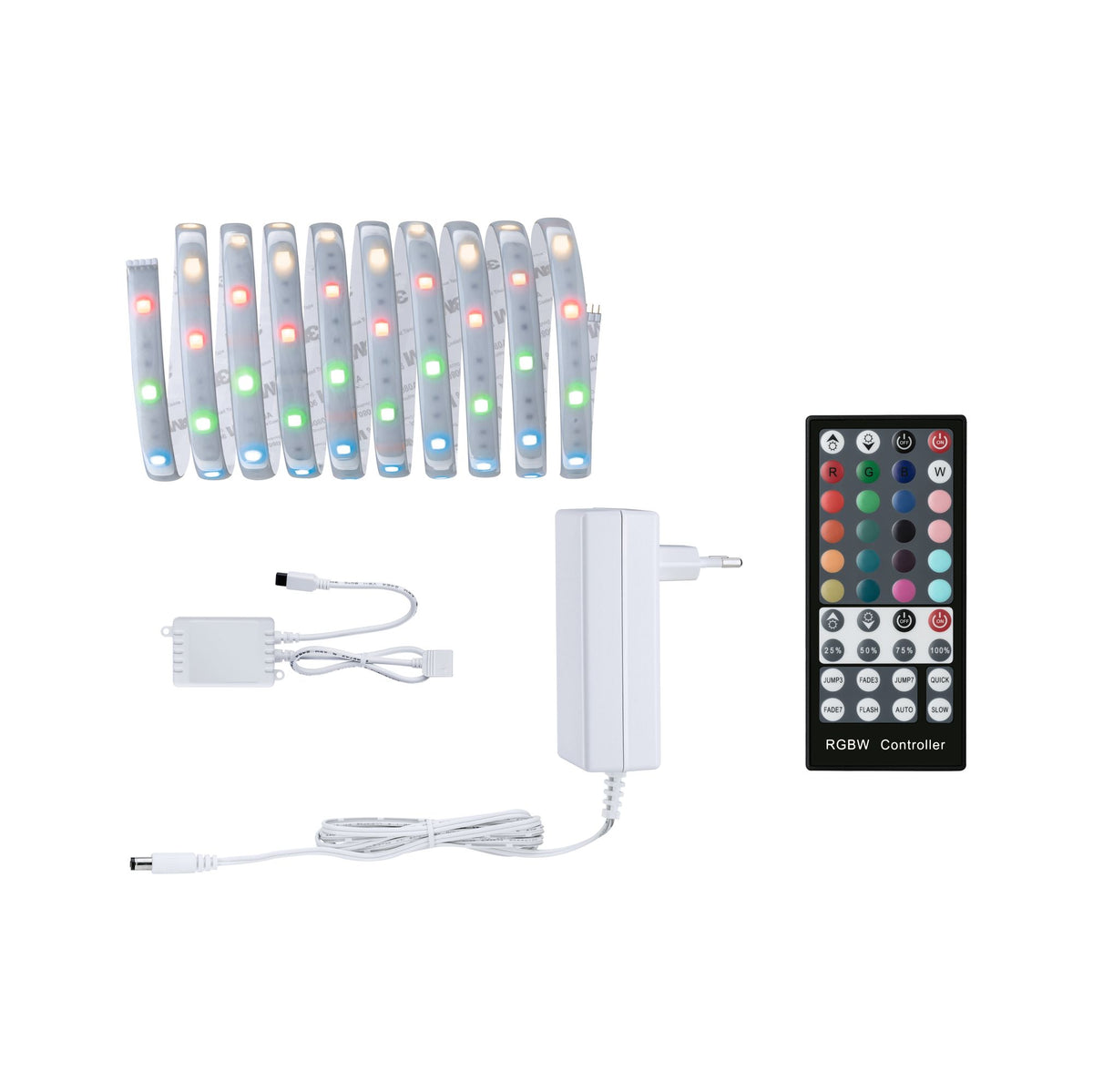 Paulmann MaxLED 250 Basisset 3m RGBW IP44 Protect Cover 19W 230/24V Silber