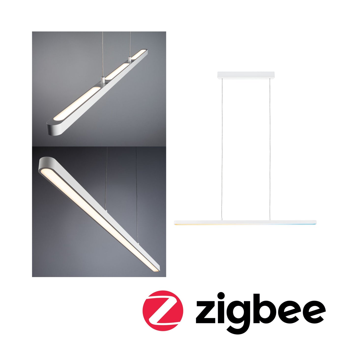Paulmann LED Pendelleuchte Lento Smart Home Zigbee 3.0    Tunable White 2100lm 41,5W Weiß matt dimmbar