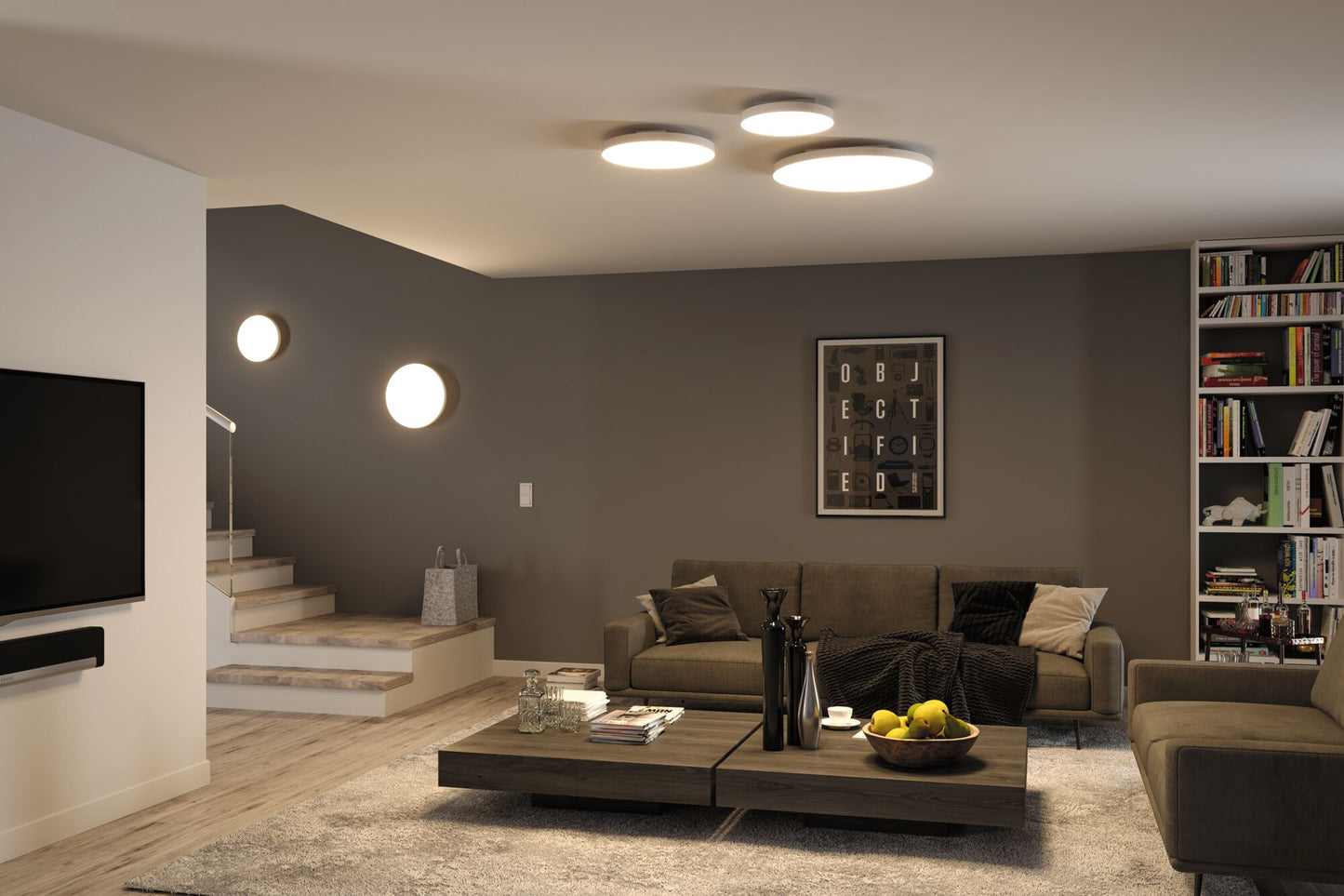 Paulmann LED Panel Velora rund 600mm White Switch Weiß